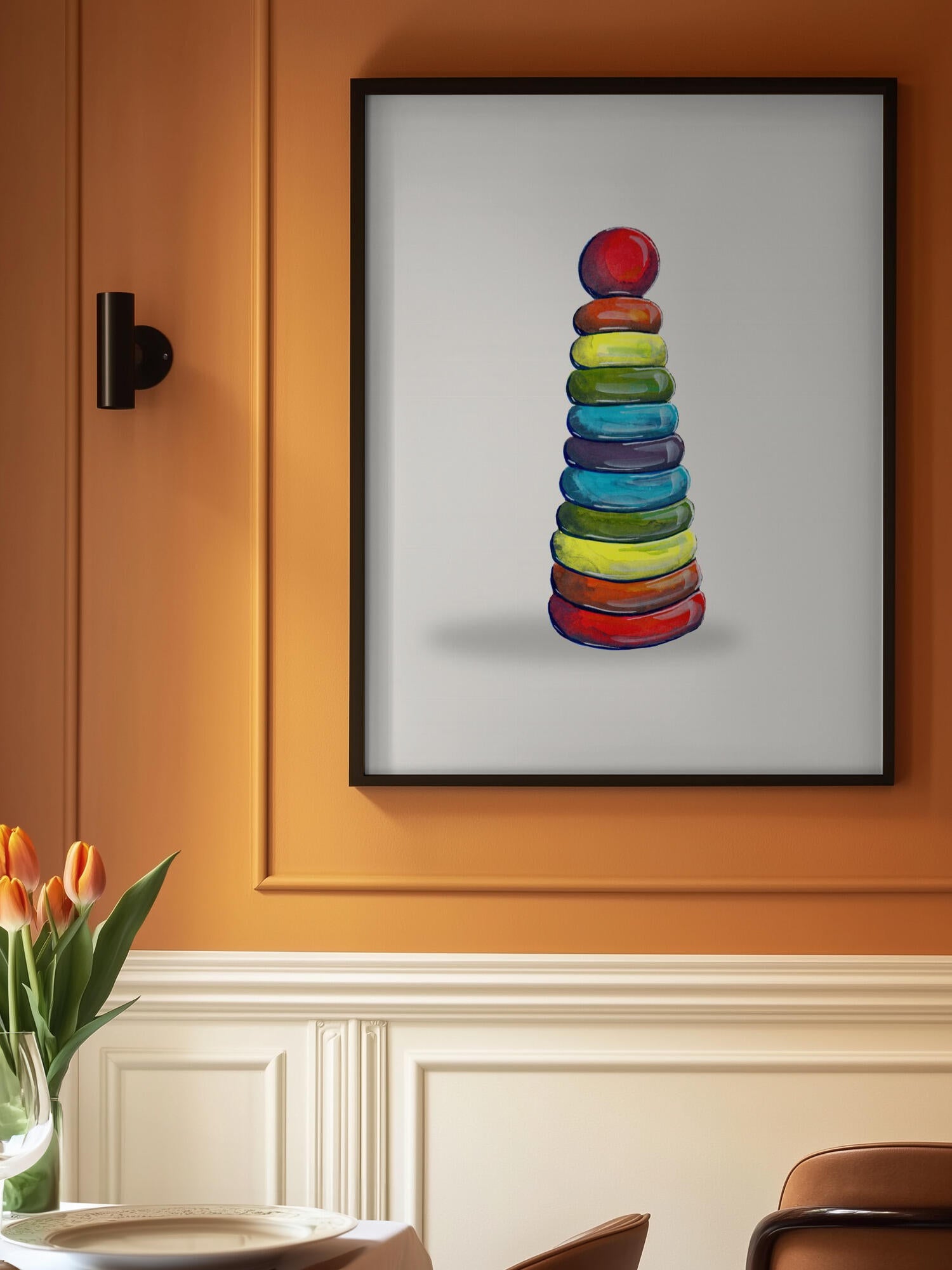 Colorful Stacking Rings