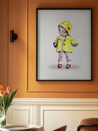 Baby Doll In Rain Jacket Retro Toy By Renee Machan