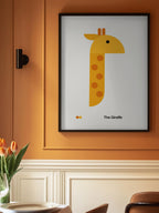 Giraffe Nursery Poster: Bauhaus Style Kids Room Decor