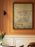 Old yellow shutters in Italy - mediterranean street and travel photography