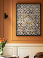 Traditional tile pattern in Lisbon, Portugal - summer street and travel photography