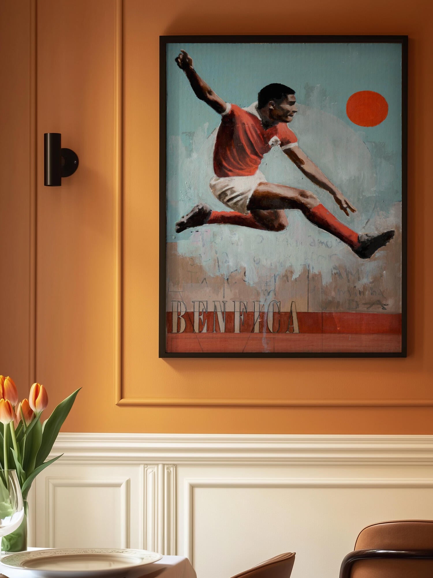 Leaping Soccer Player