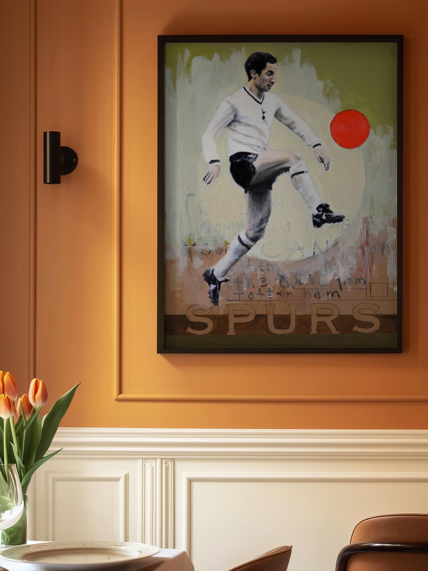 Vintage Soccer Player Kick