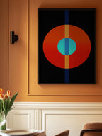 Abstract Circles Vertical Line