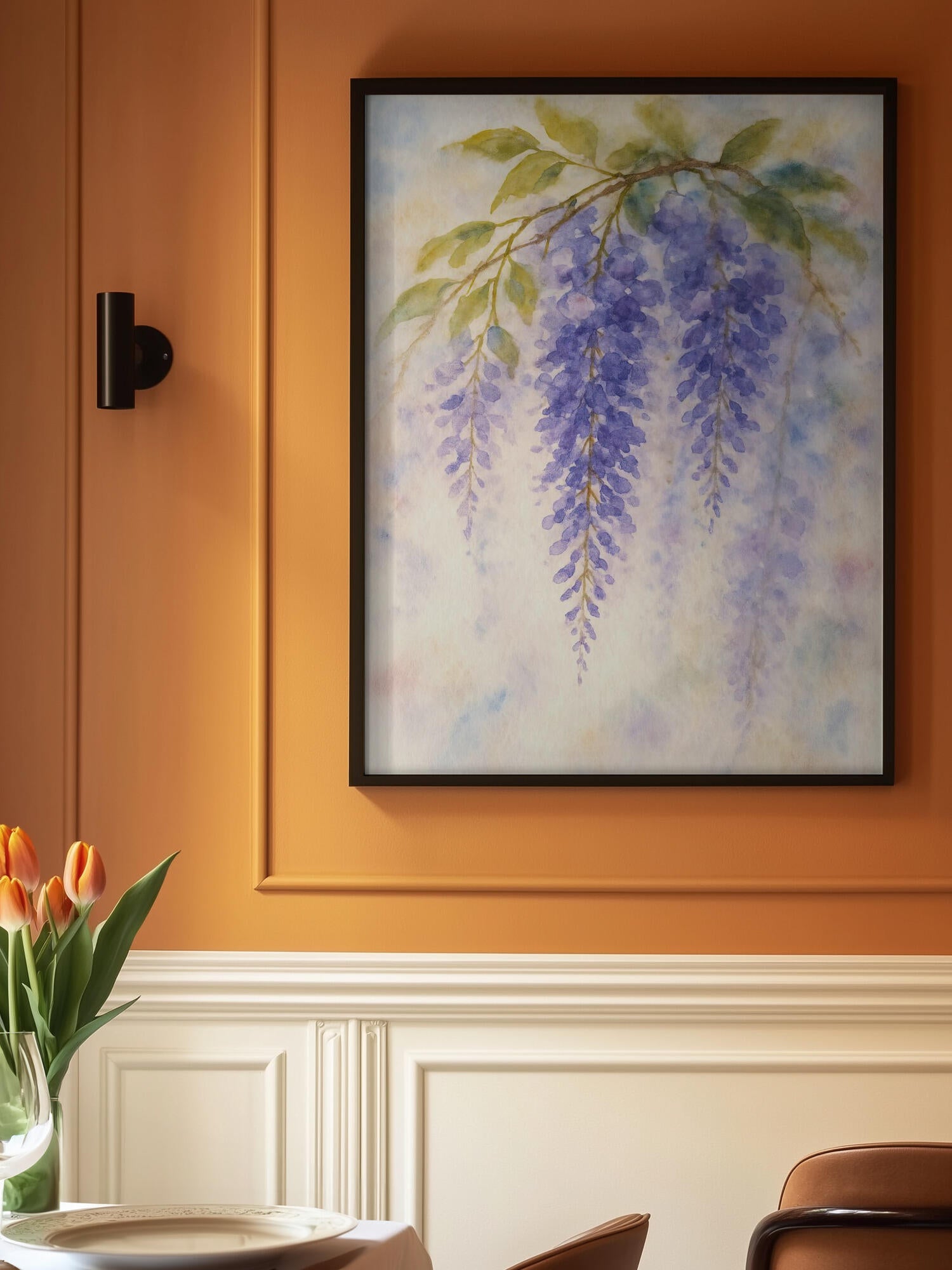 Hanging Wisteria In Soft Pastel Colours
