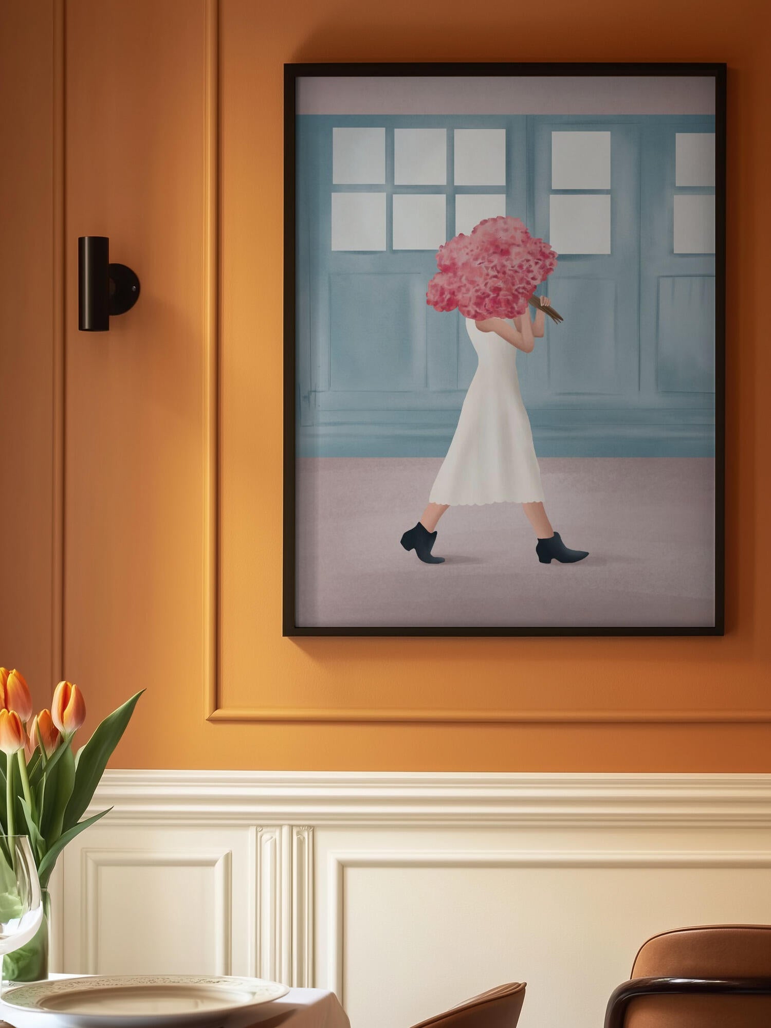 Elegant Walk With Flowers