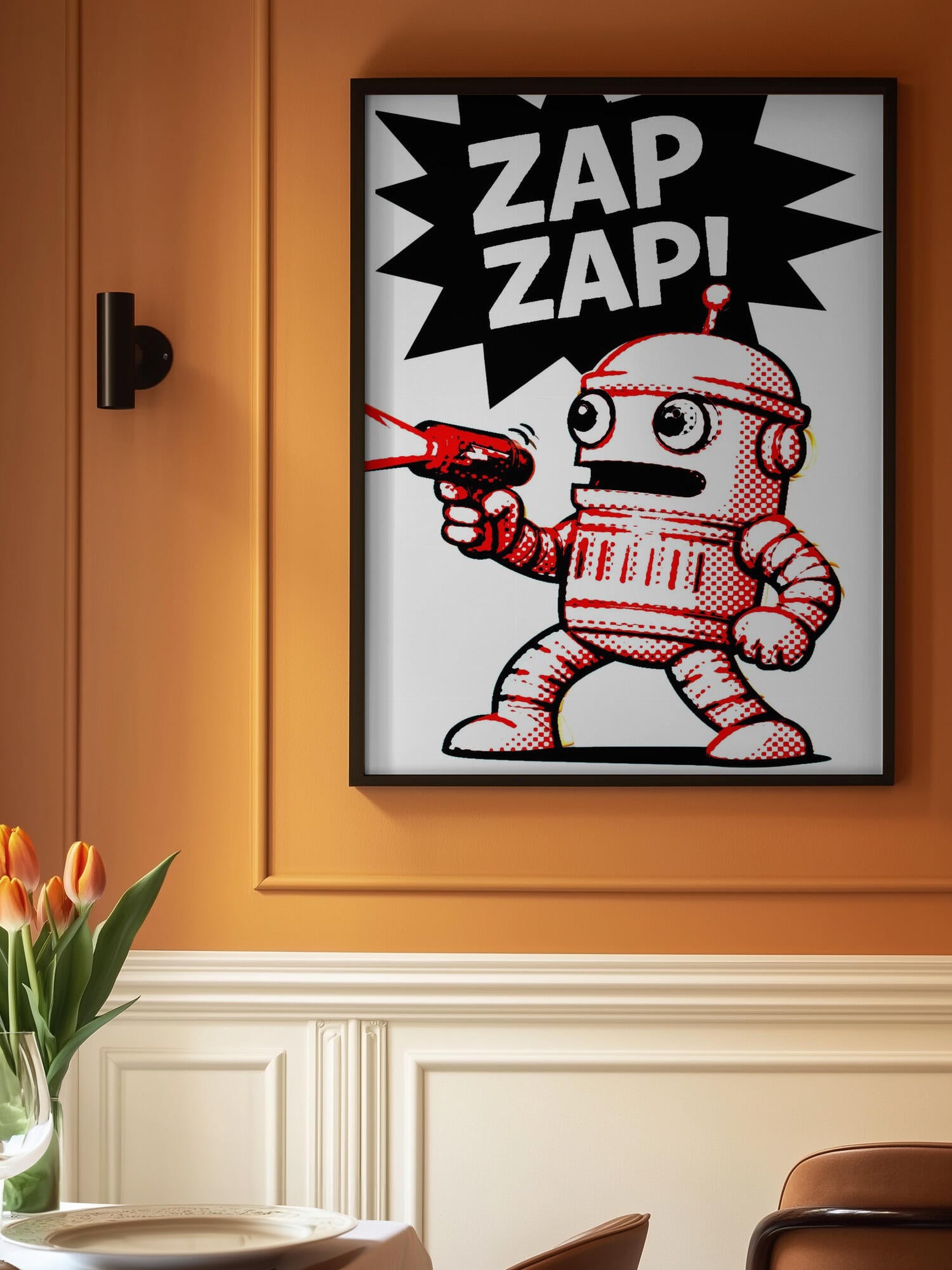Retro Robot Zap Action