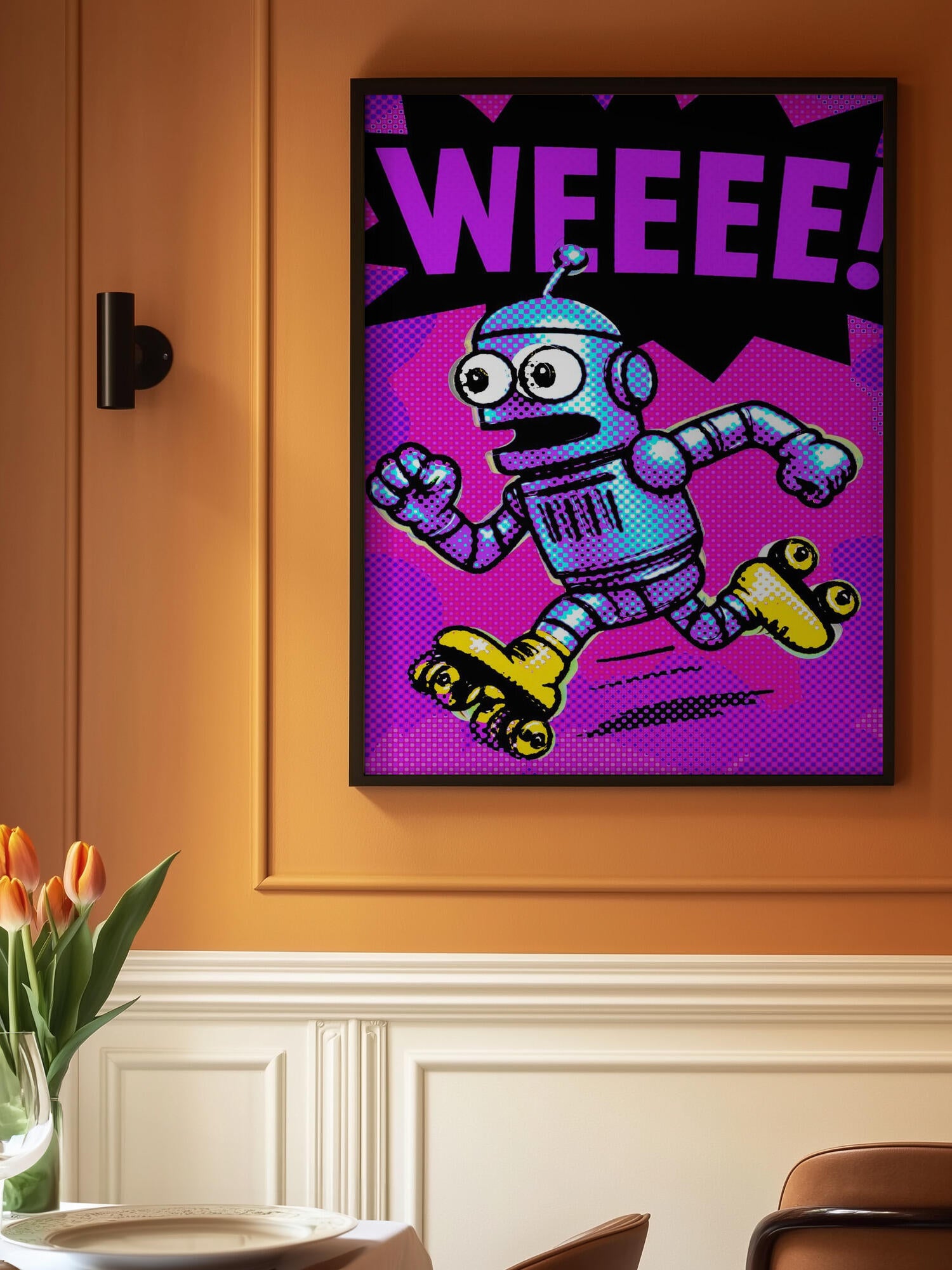 Pop Art Roller Robot