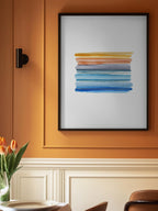 Sunset Watercolor Stripes