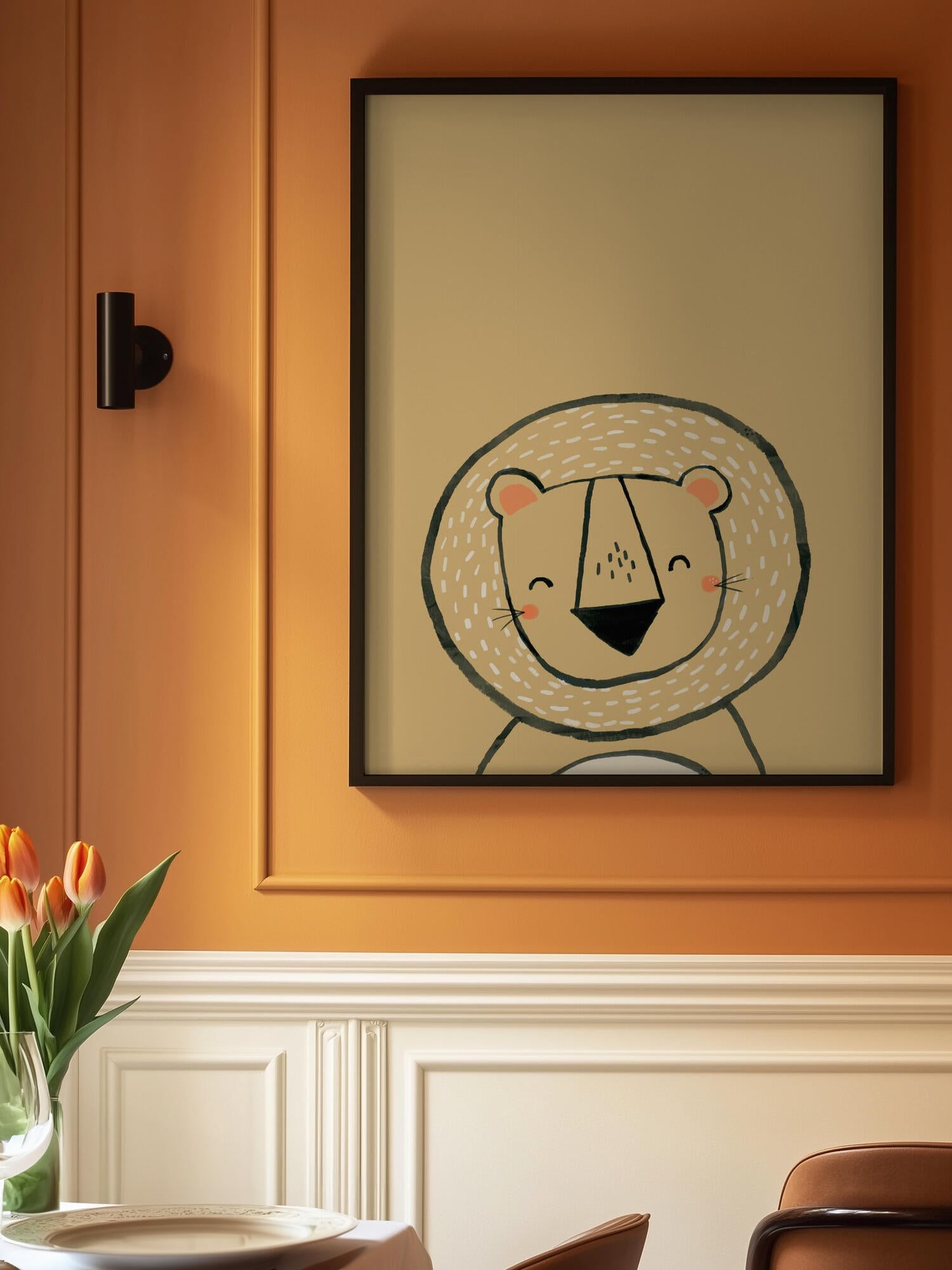Smiling Cartoon Lion