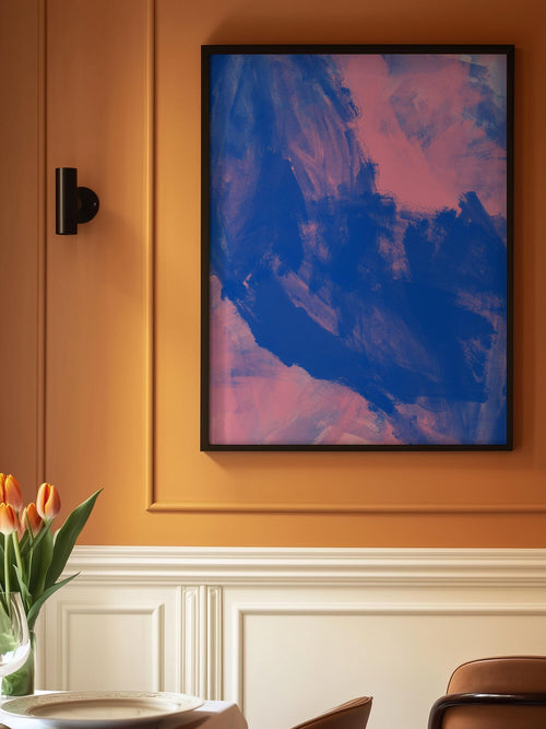 Blue Pink Abstract Strokes