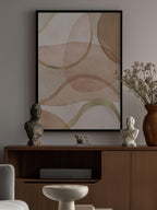 Blush and Brown Abstract