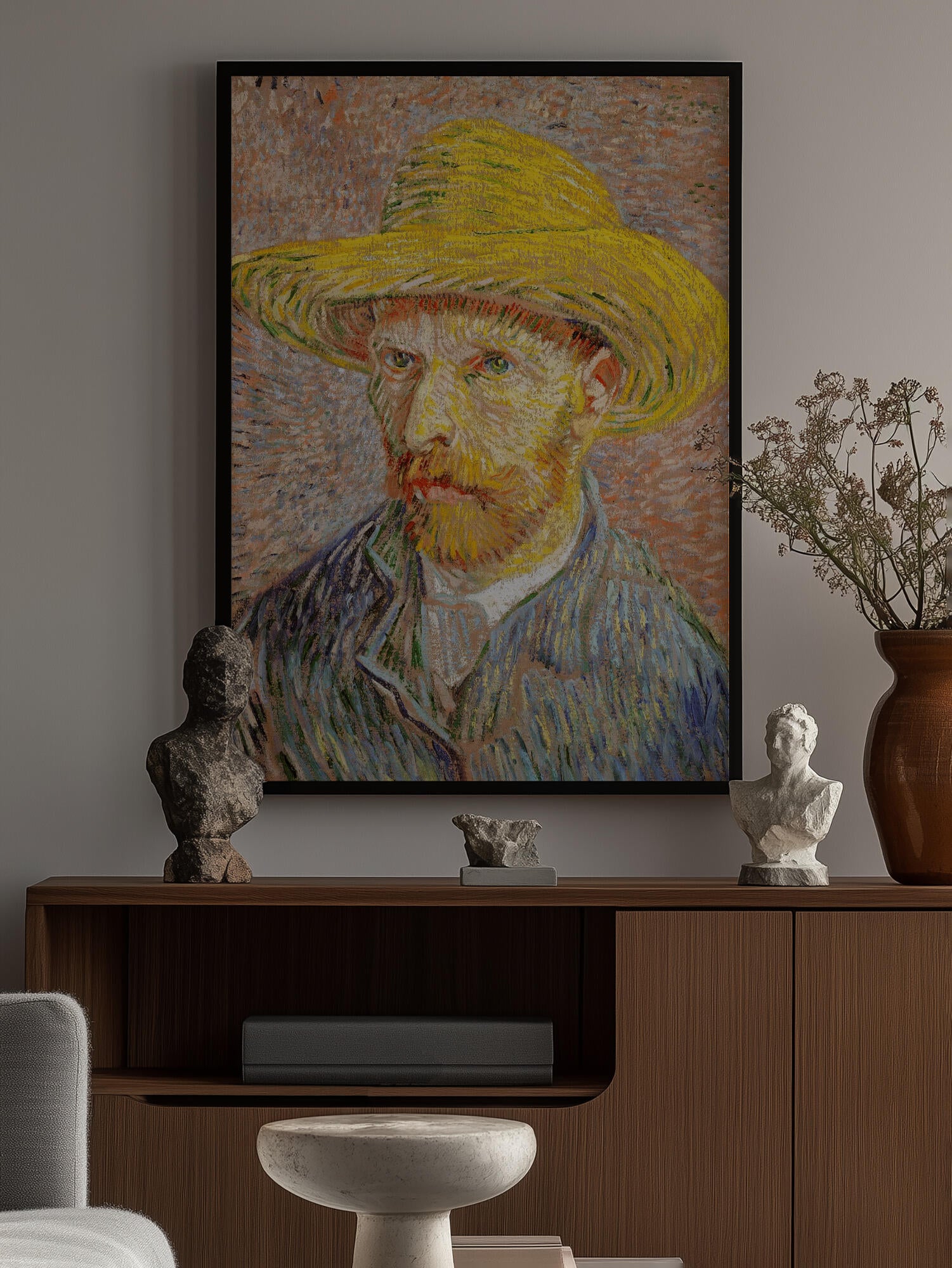 Self Portrait With Straw Hat