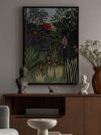 Monkeys And Parrot In The Virgin Forest