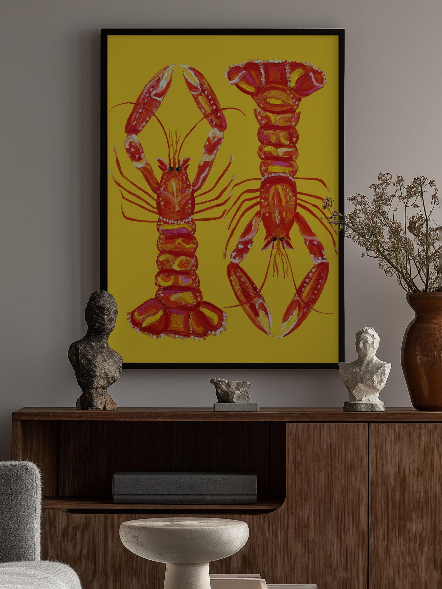 Langoustines On Yellow