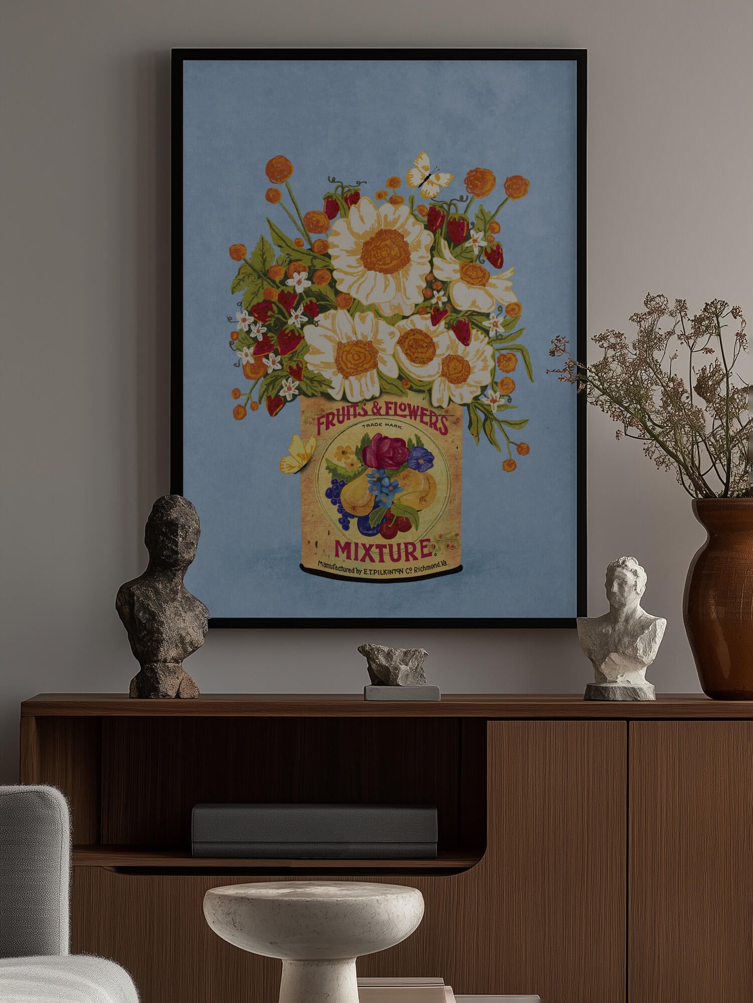 Flowers In a Vintage Tea Can