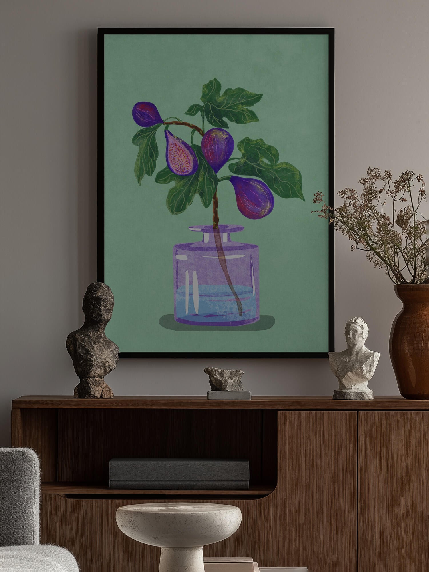 Figs Branch In Vase