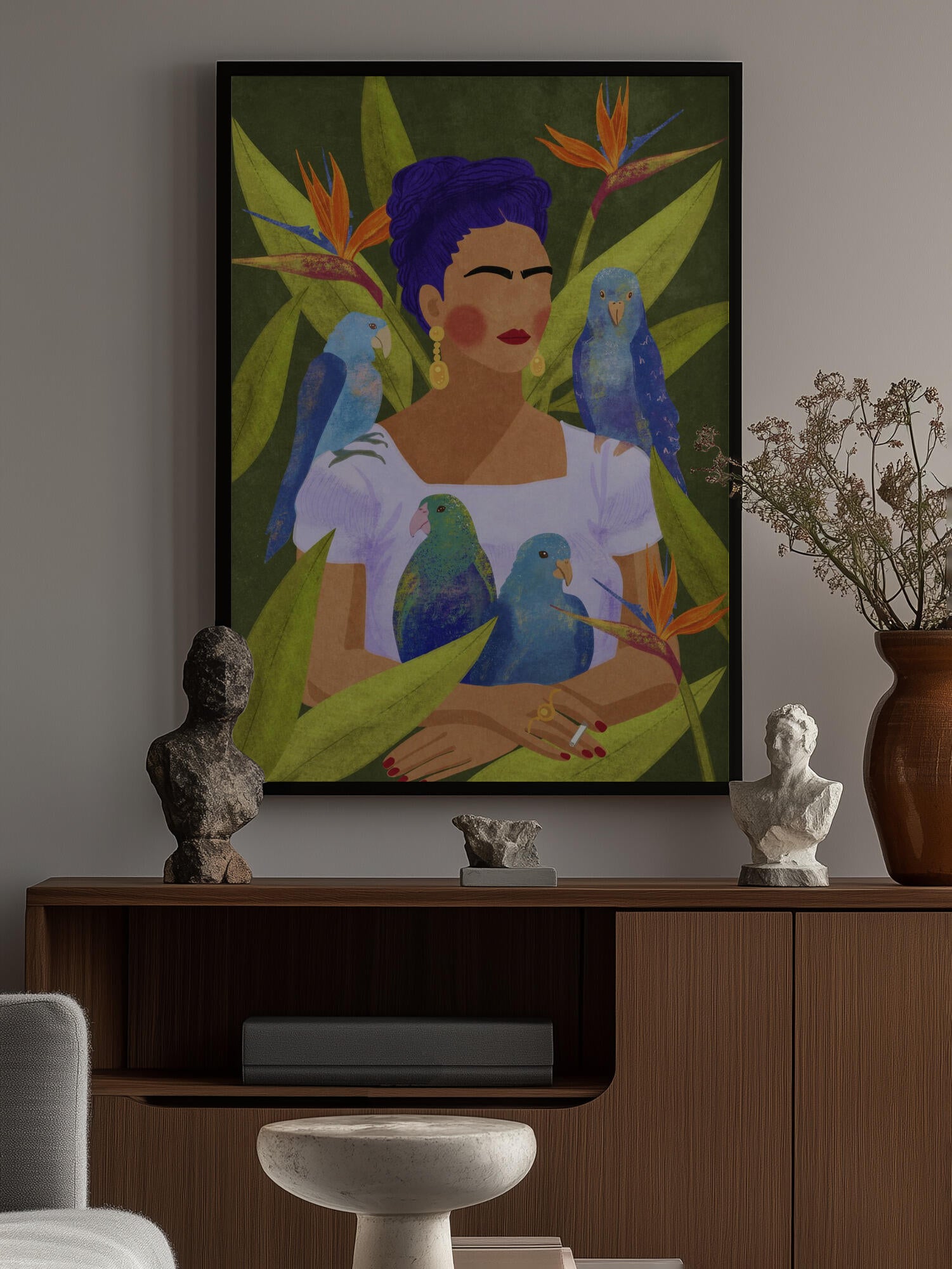 Frida and birds