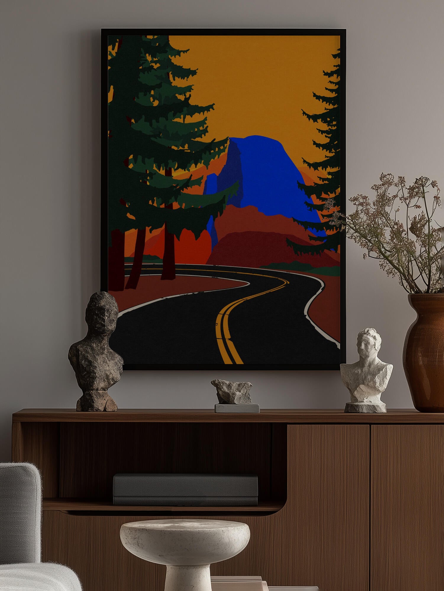 Clacier Road With Half Dome