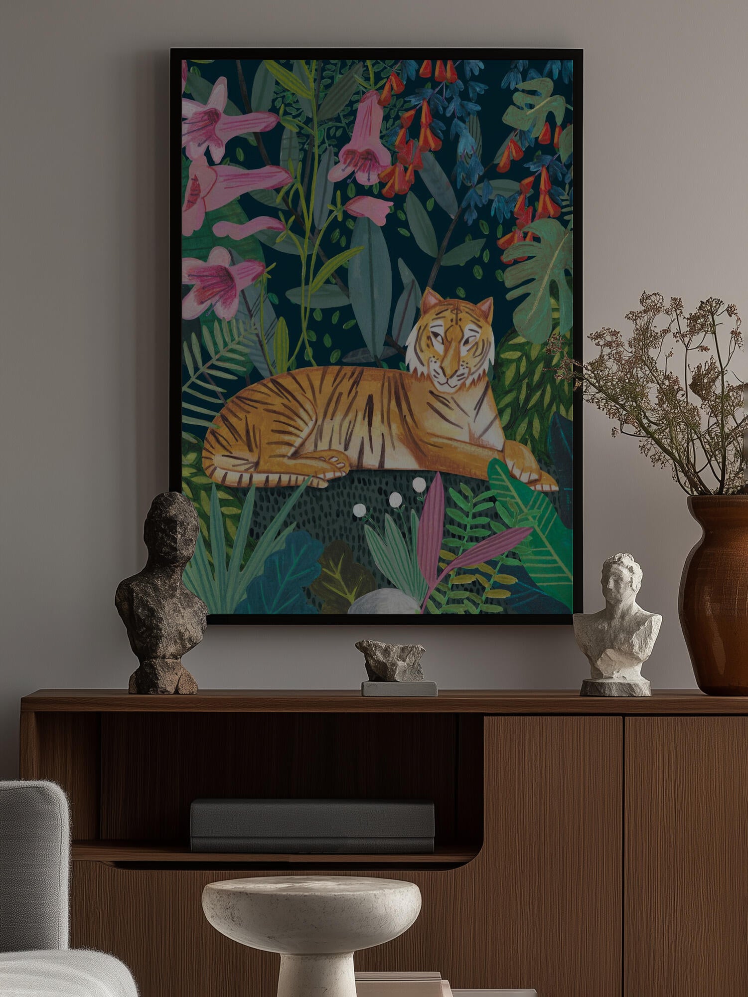 Tiger in the jungle
