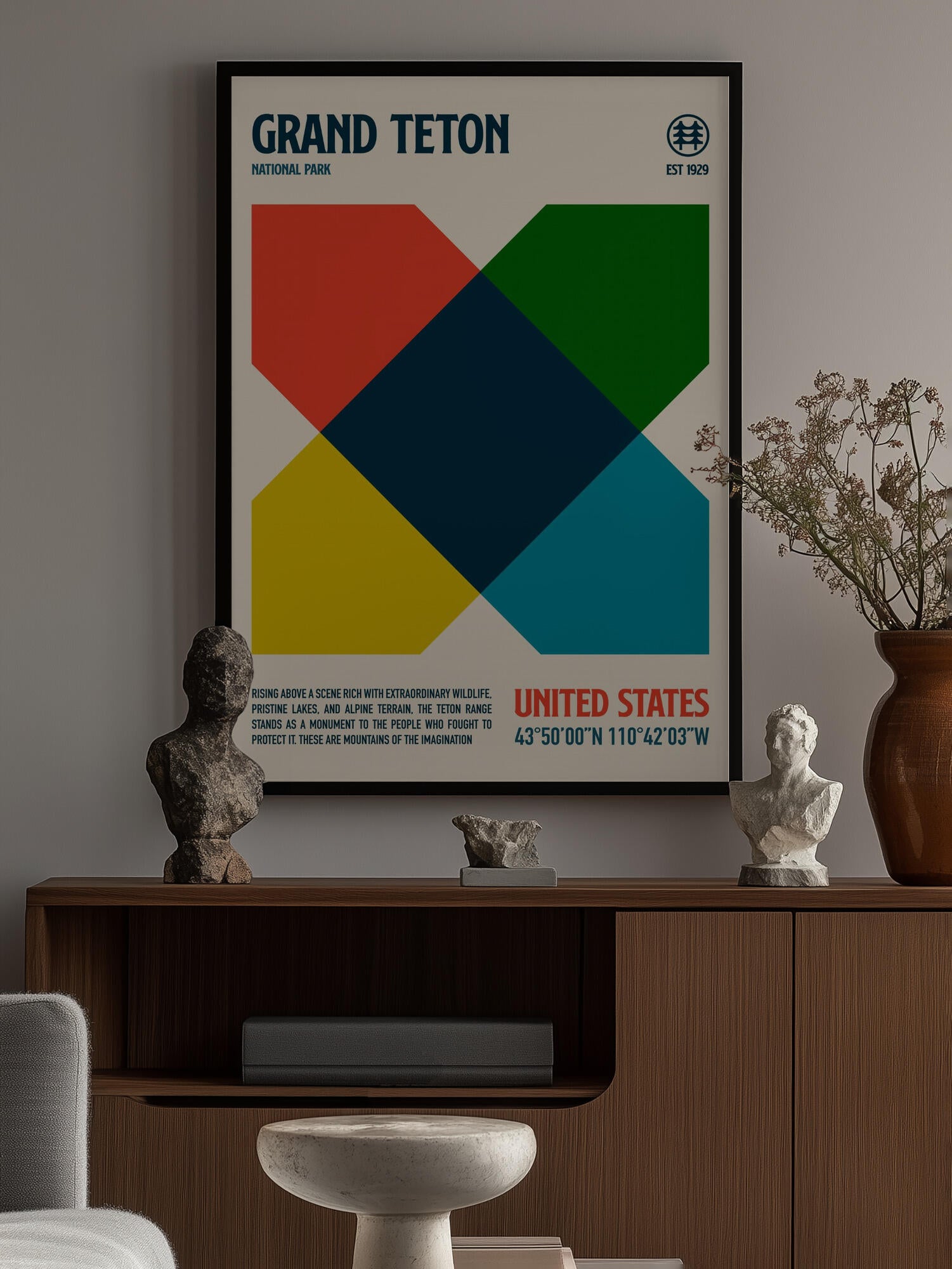 Grand Teton National Park Travel Poster