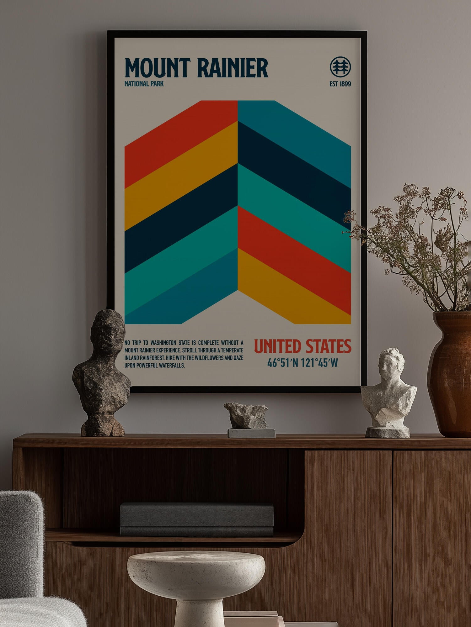 Mount Rainier National Park Travel Poster