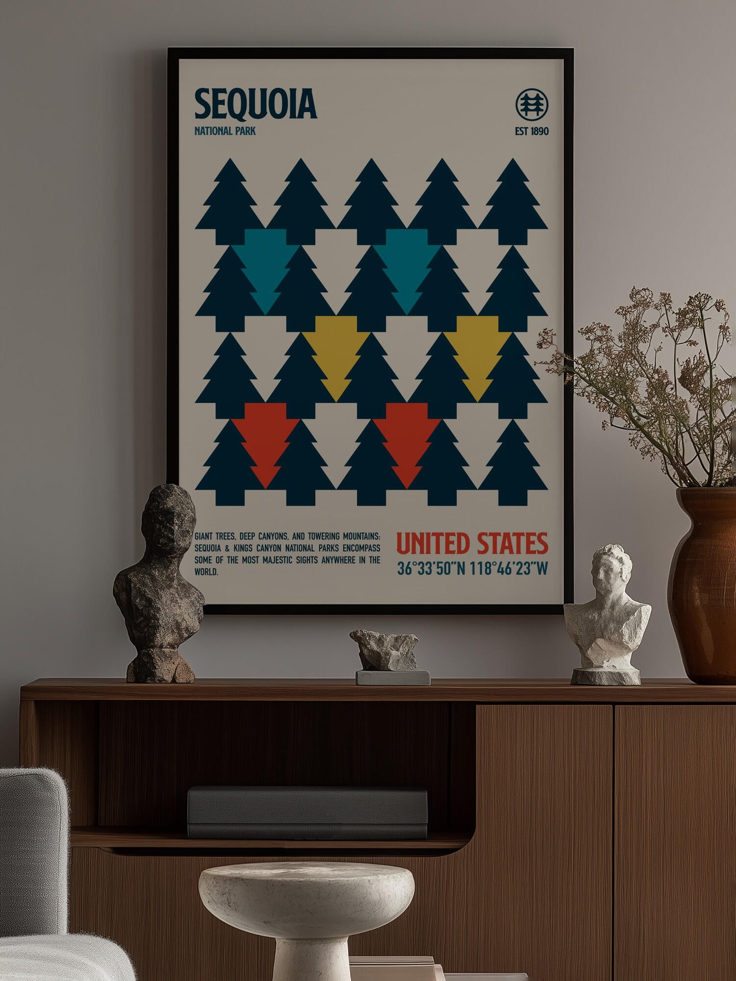 Sequoia National Park Travel Poster