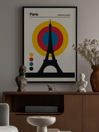 Paris Eiffel Tower Retro travel Print