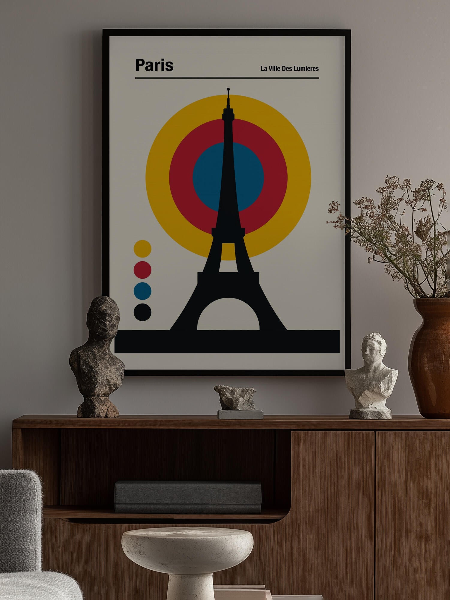 Paris Eiffel Tower Retro travel Print
