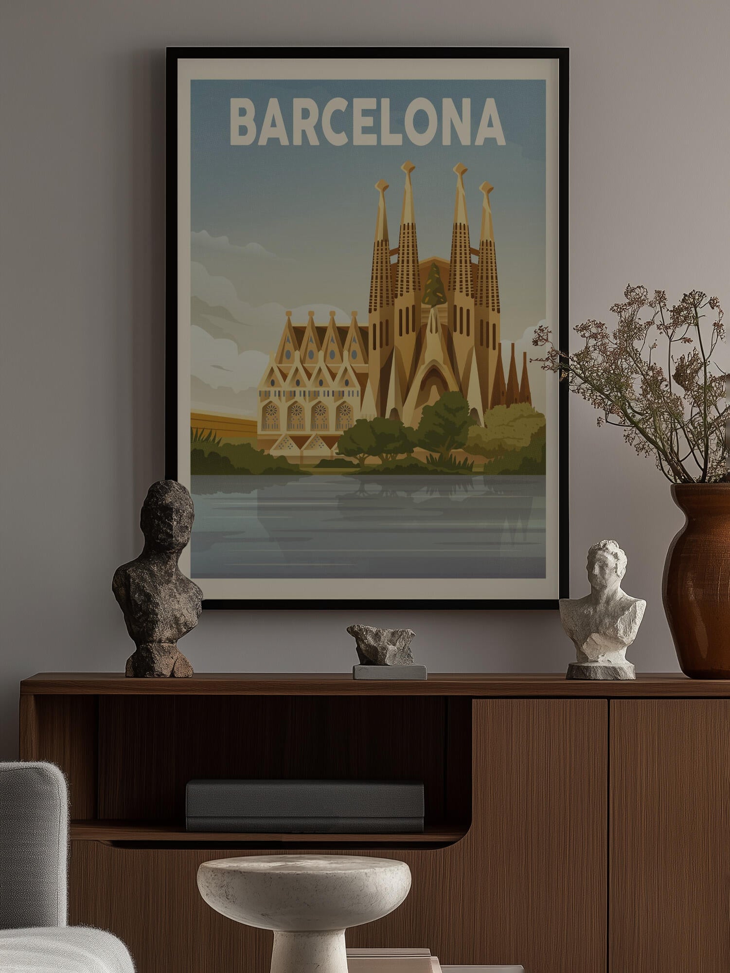 Barcelona Travel Print