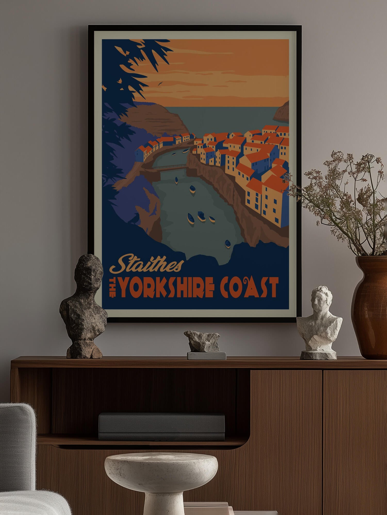 Staithes Yorkshire Travel Print