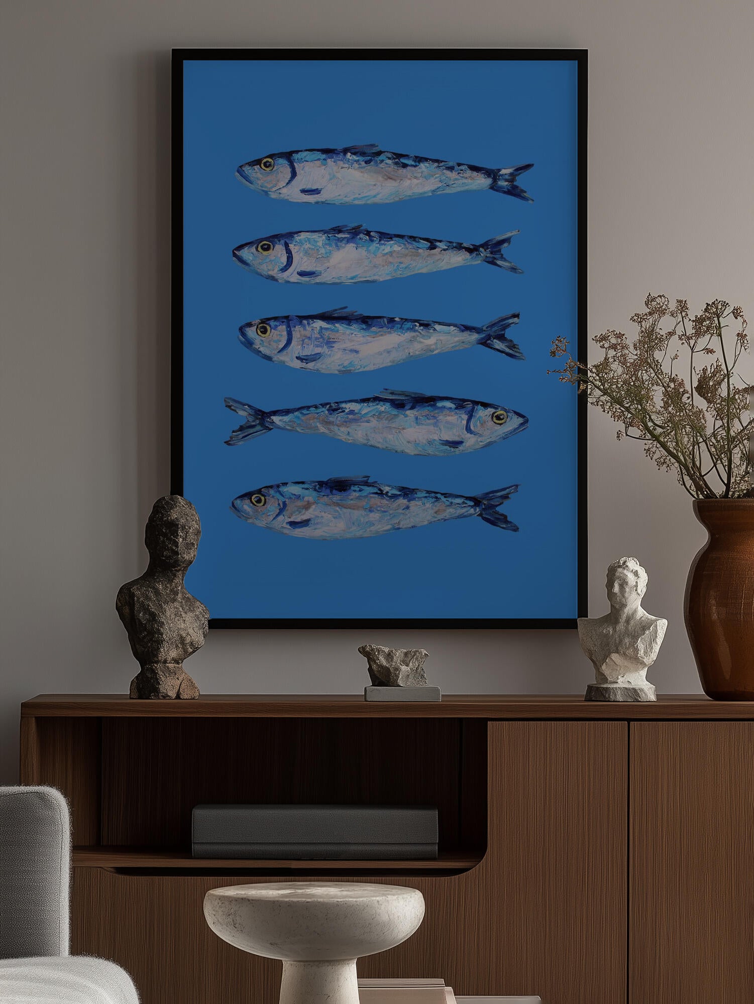 Sardines on Blue