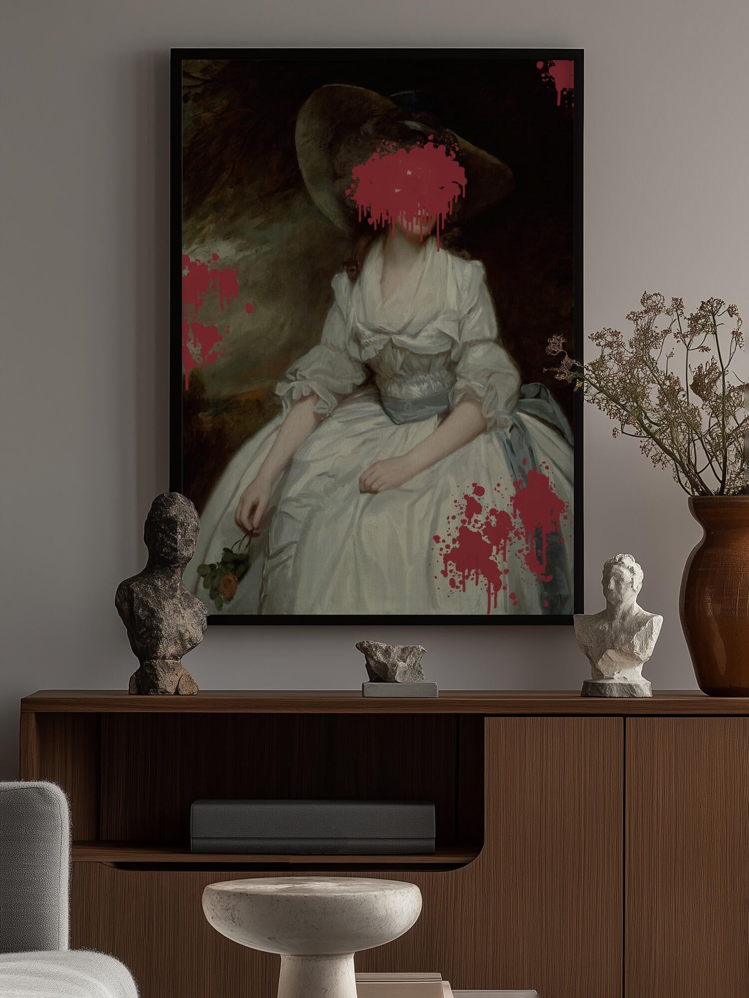 Renaissance Red Splash - Altered Art