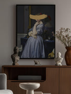 Classic Oil Painting and Yellow Splash