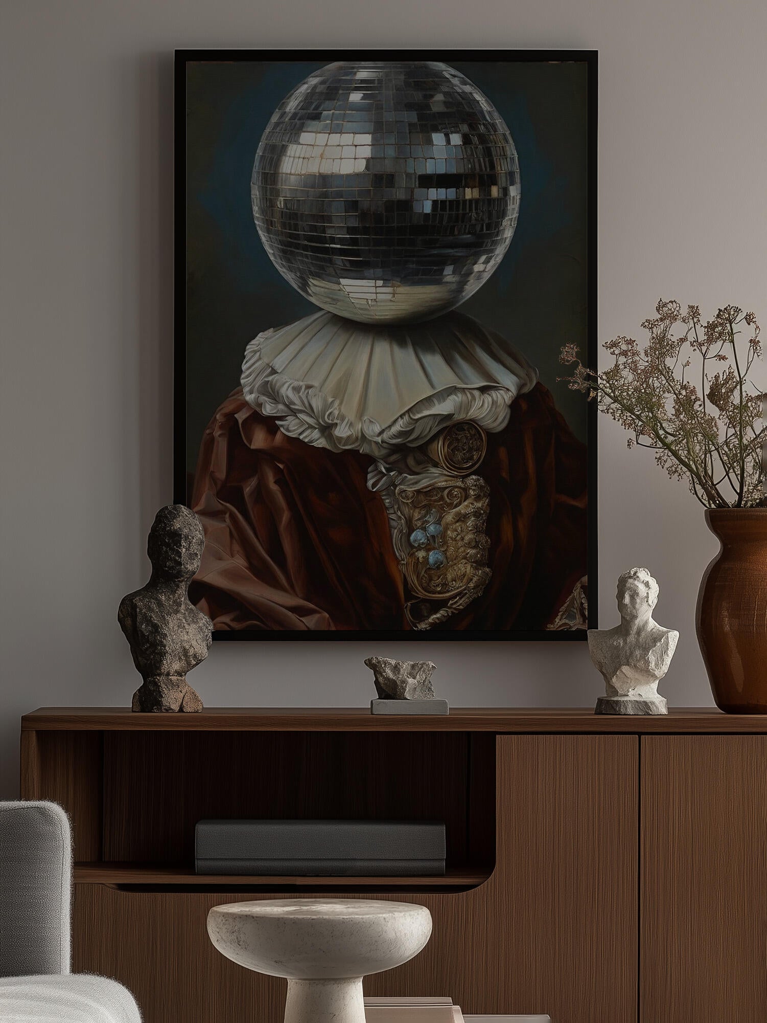 Antique Disco Ball, A Man with Disco head
