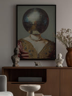 DiscoHead Queen / Altered Collage Art
