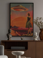 Retro-futuristic Scene With A Woman