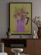 Espresso Maker with Flowers