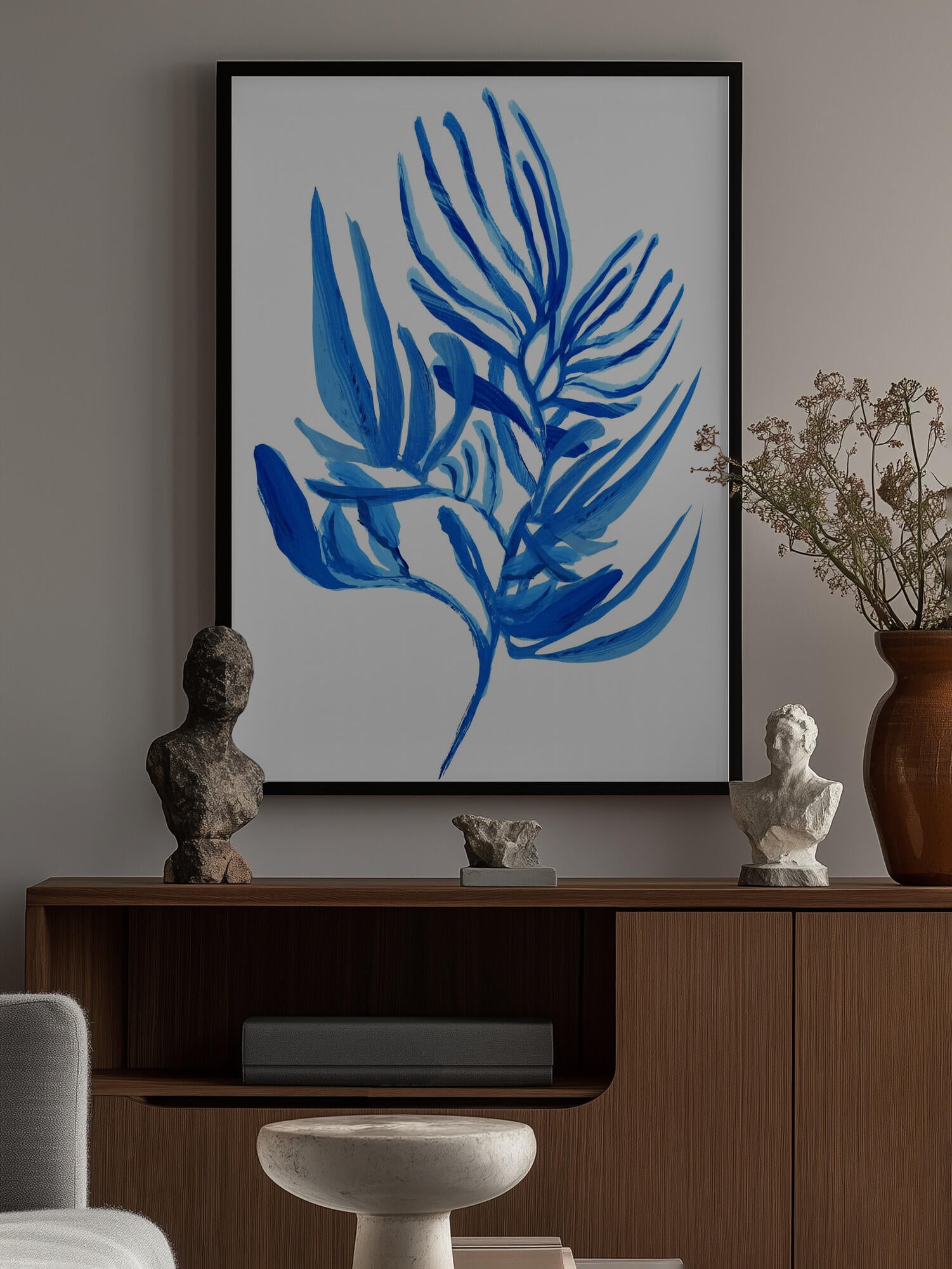 Blue Aquatic Plant Poster 6