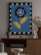 Flower with a Blue and Black Petal