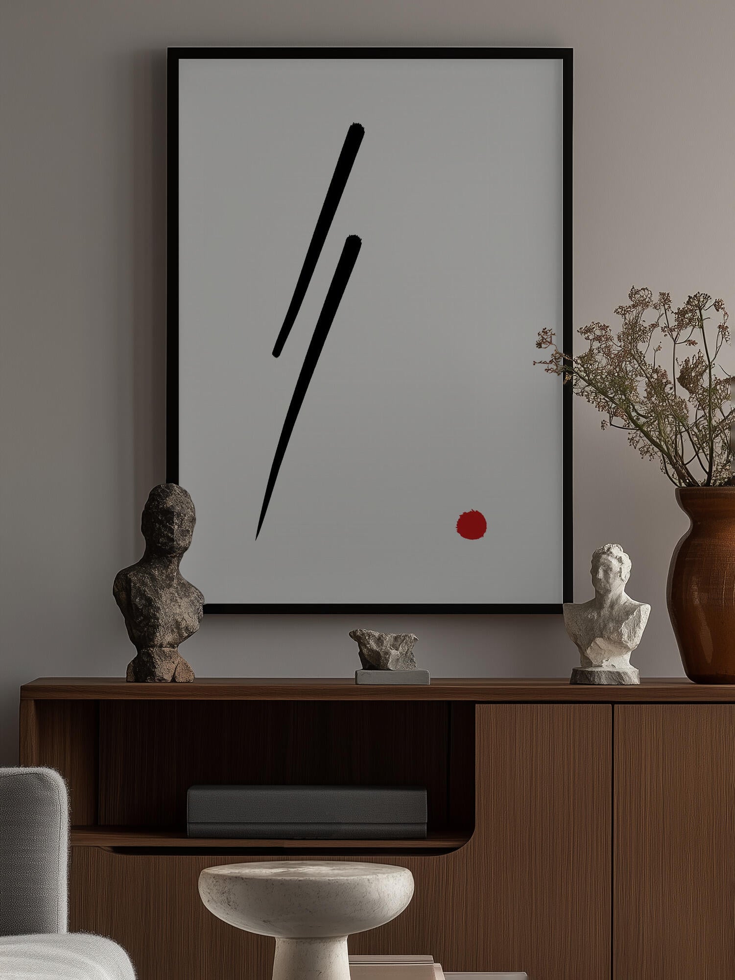 Black Line Red Dot
