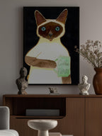 coffee cat 2 Siamese