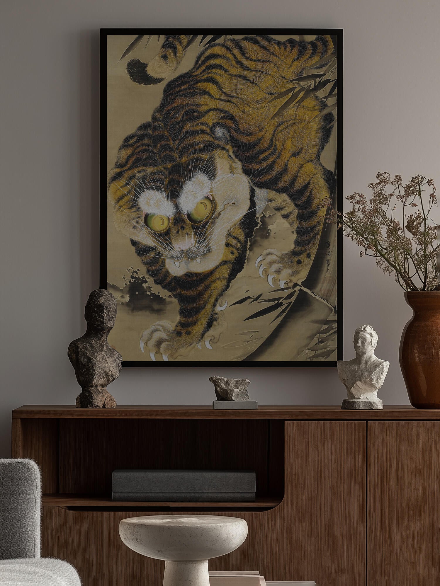 Tiger Emerging From Bamboo (18th Century)