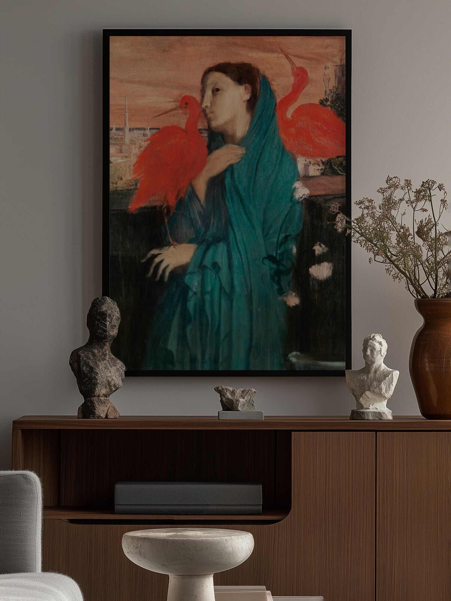 Young Woman With Ibis