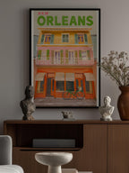 New Orleans Louisiana Vintage Travel Poster
