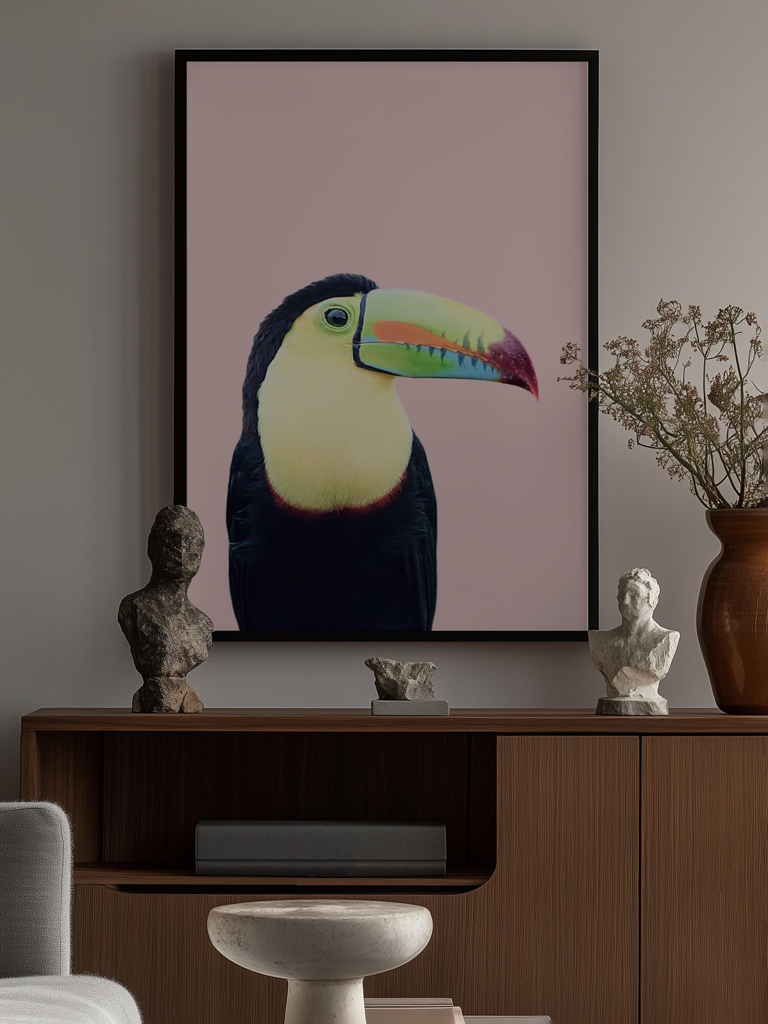 Toucan on Pink