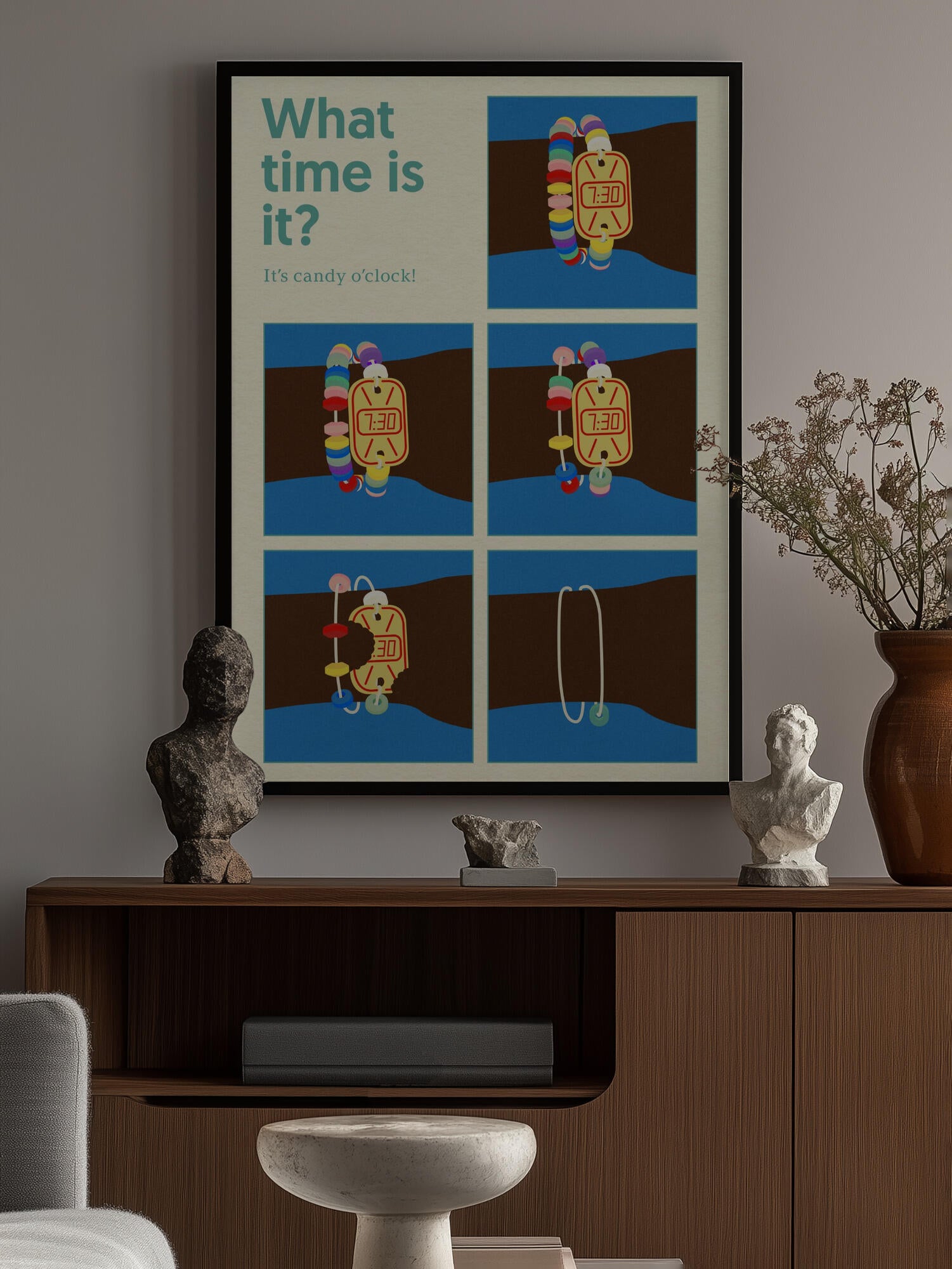 Poster Candy Clock