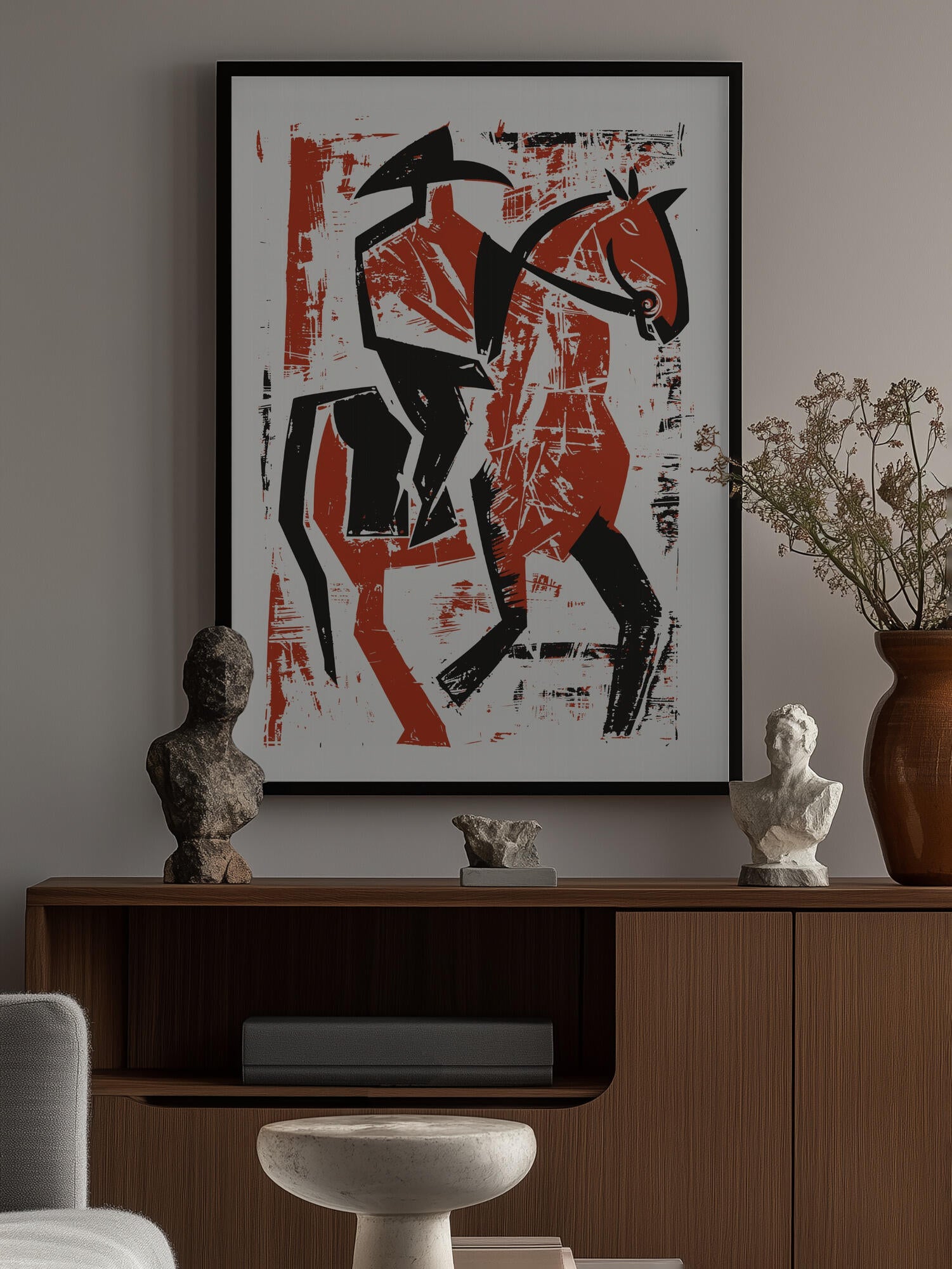 Abstract Horse Rider