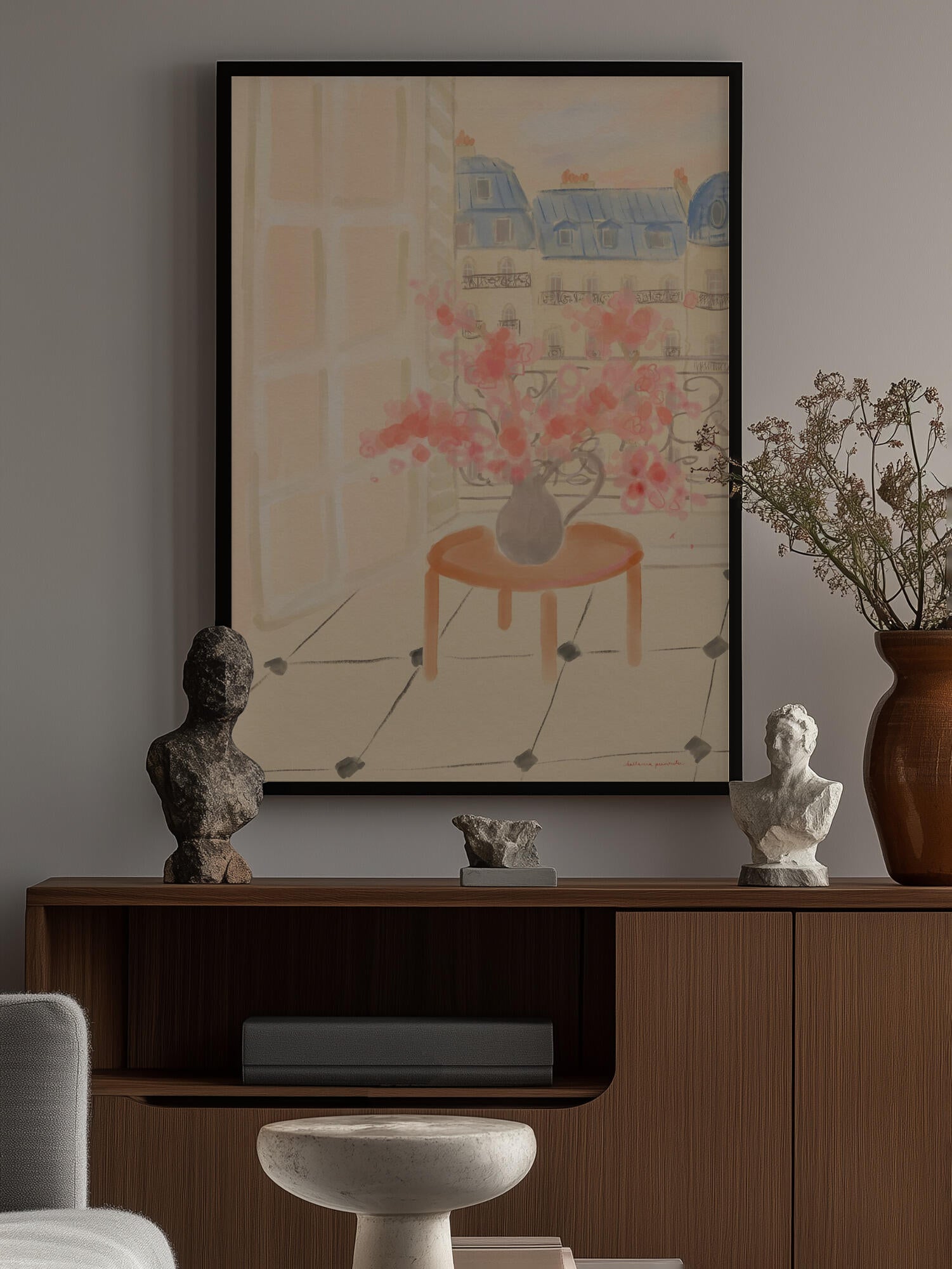 Cherry Blossoms In Parisian Apartment