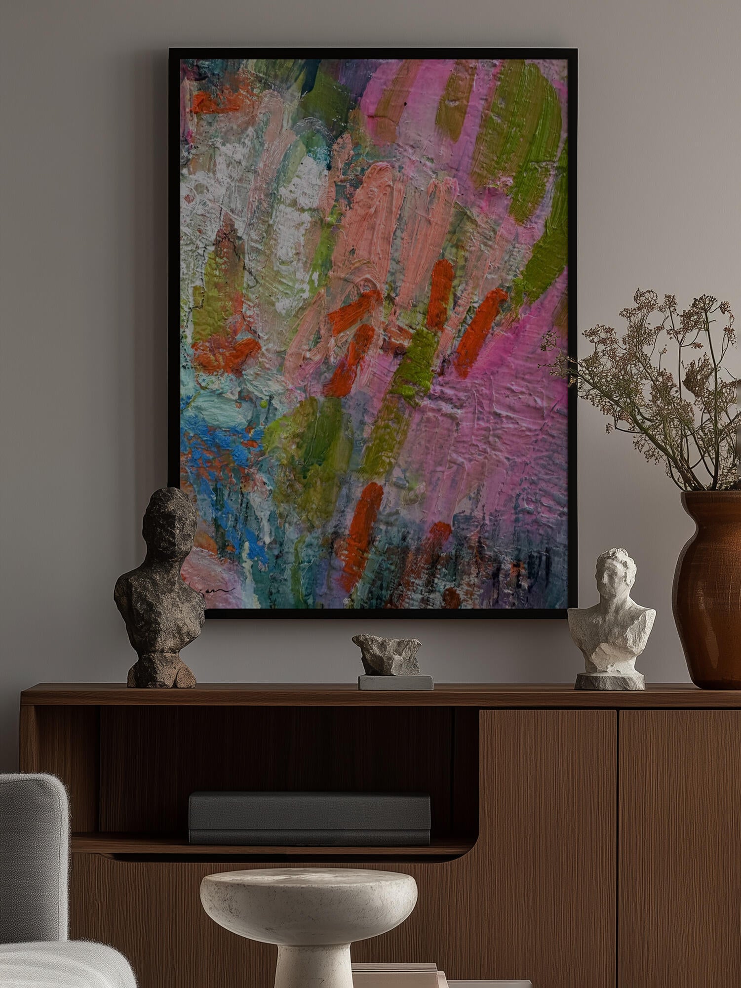 Whispering Pink Brushstrokes
